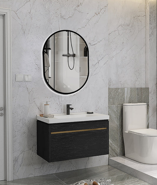 LED zrcadlo Selene Black