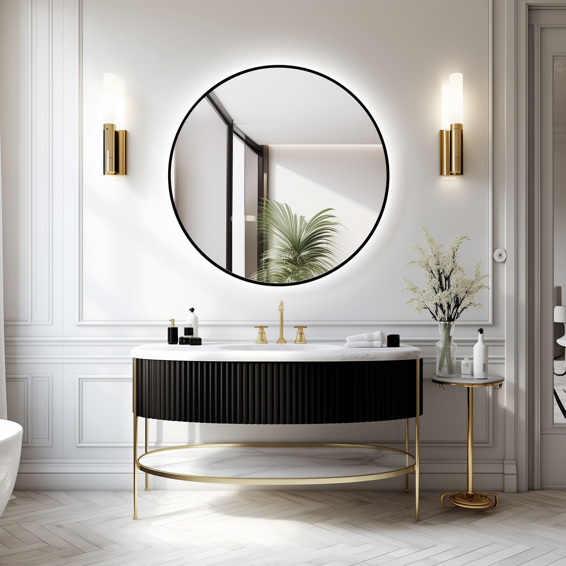 Zrcadlo LED Ares Black