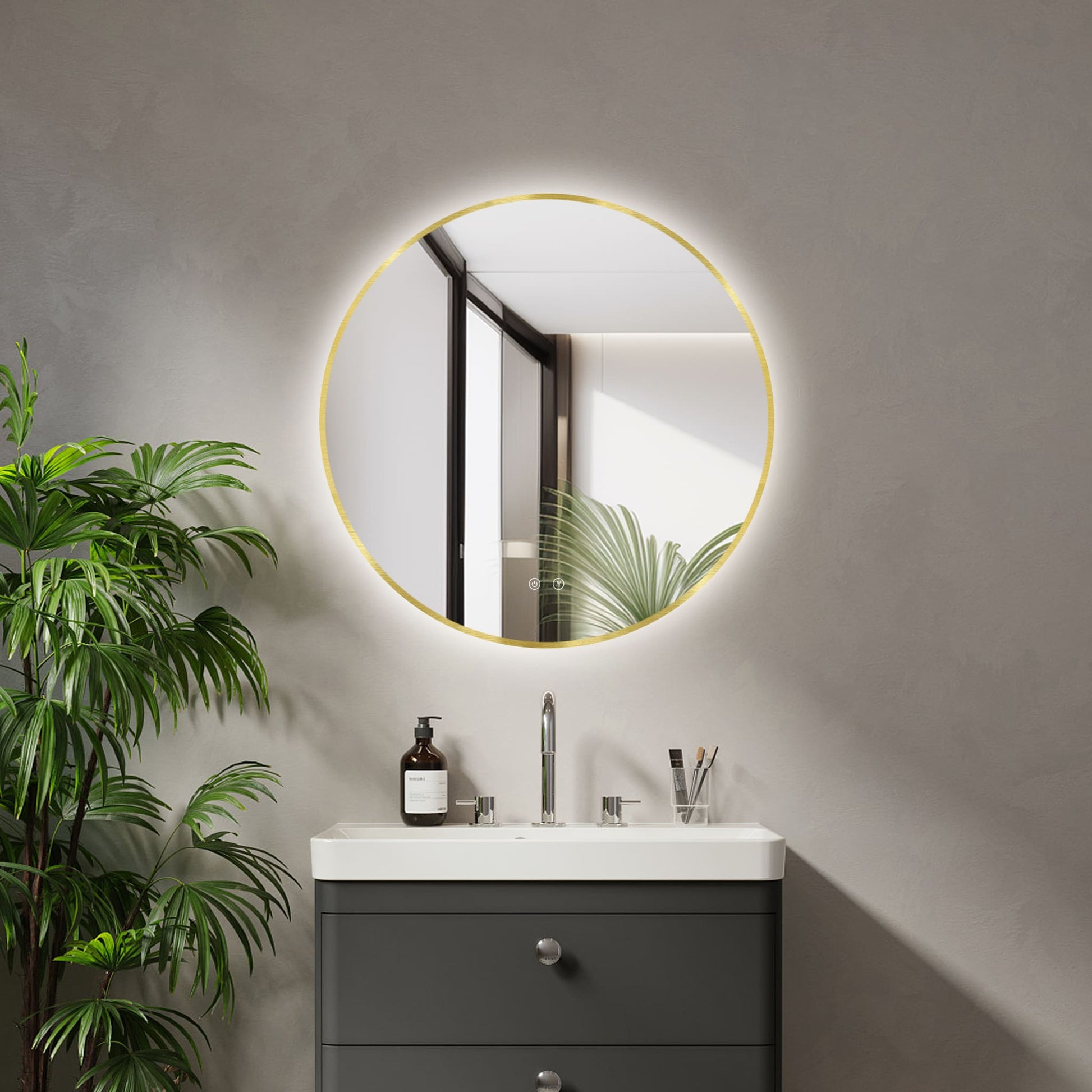 Zrcadlo LED Ares Gold