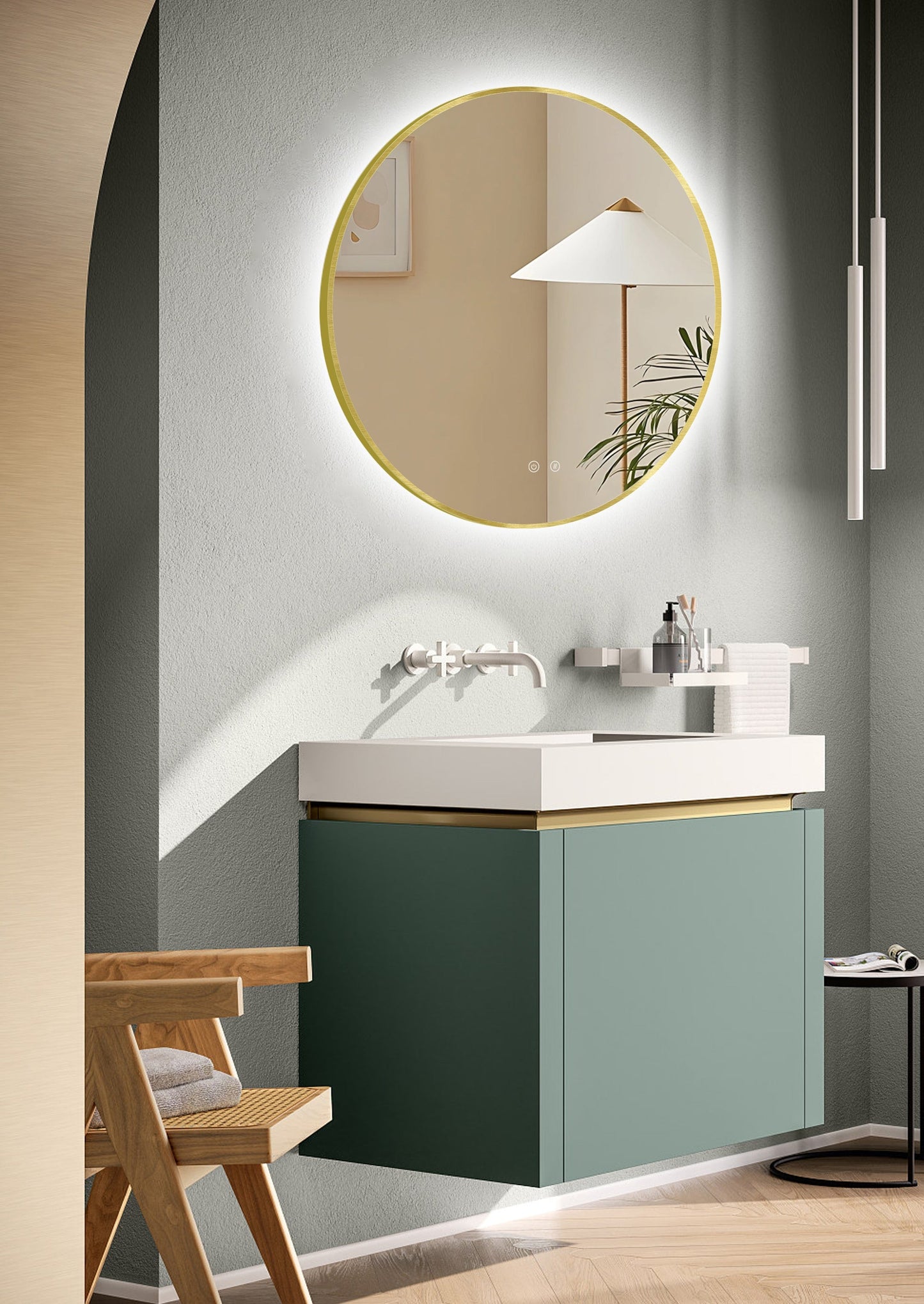Zrcadlo LED Ares Gold