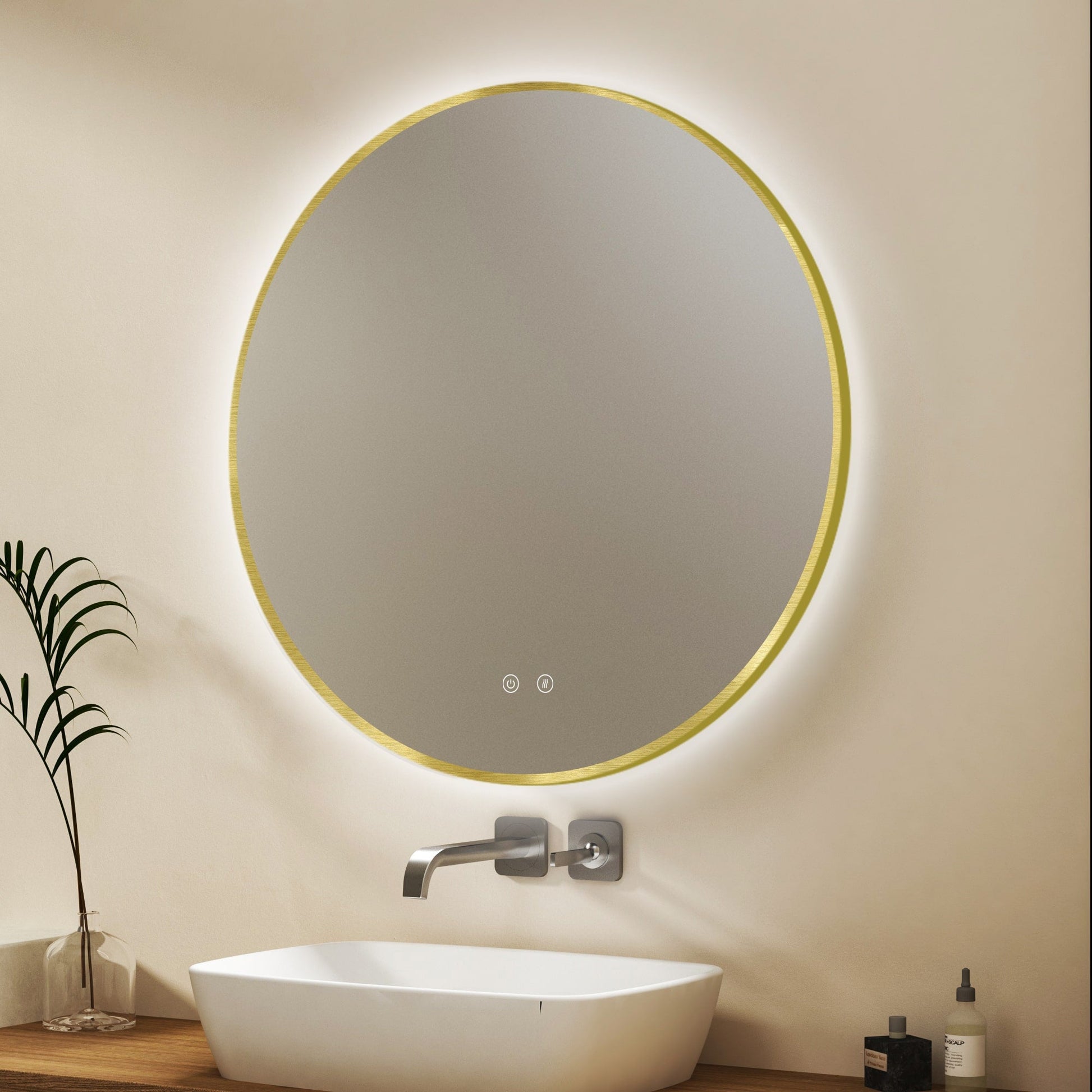 Zrcadlo LED Ares Gold
