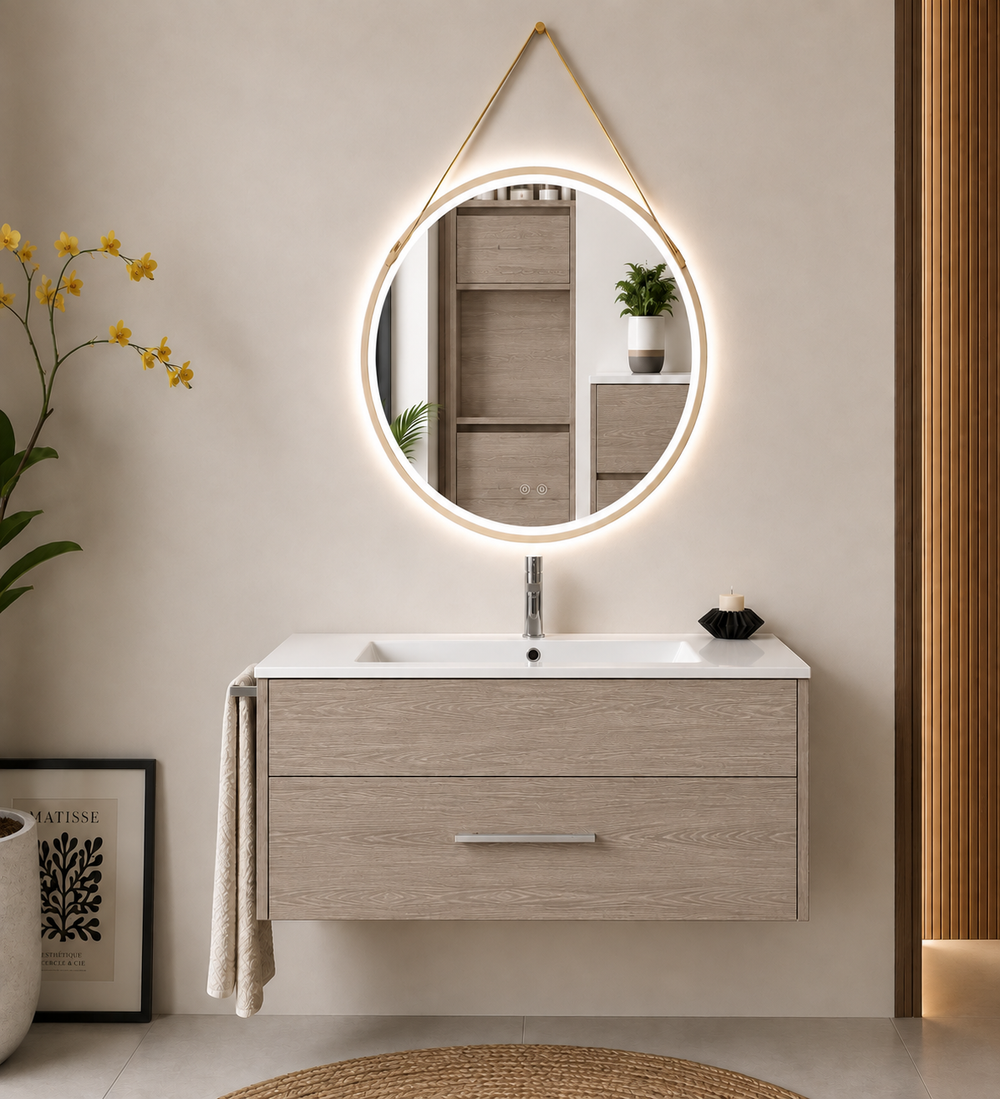 Koupelnový nábytek FLORENCIA s umyvadlem · Dub Smoky