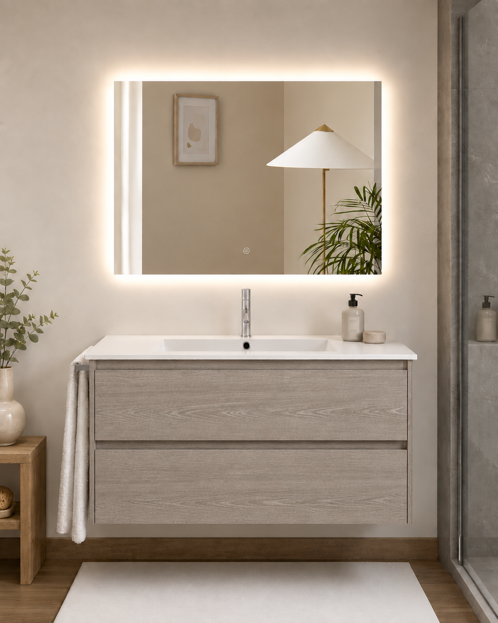 Koupelnový nábytek IBIZA s umyvadlem · Dub Smoky