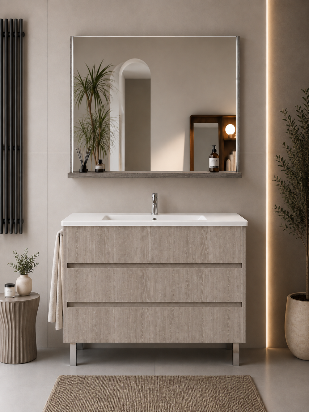 Koupelnový nábytek IMPERIA s umyvadlem · Dub Smoky