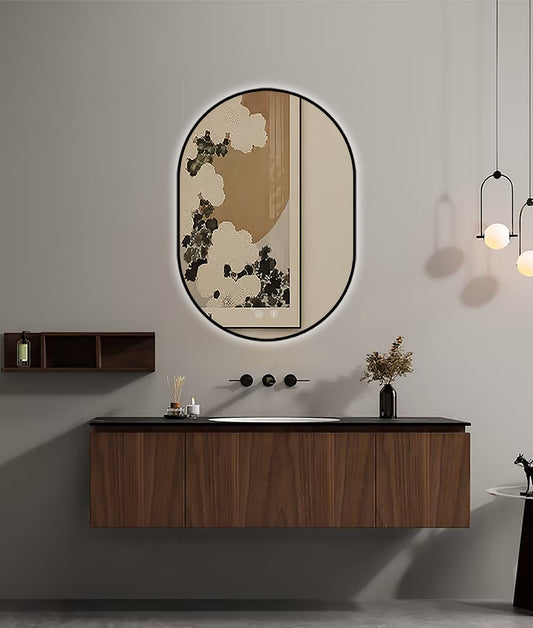 LED zrcadlo Selene Black