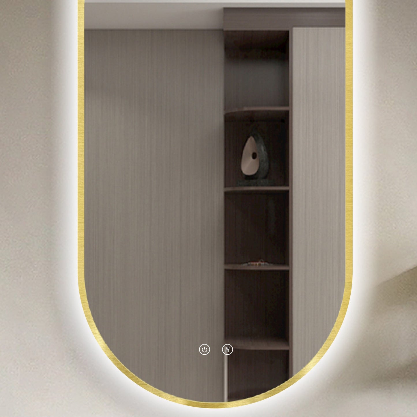 Zrcadlo LED Selene Gold & Black