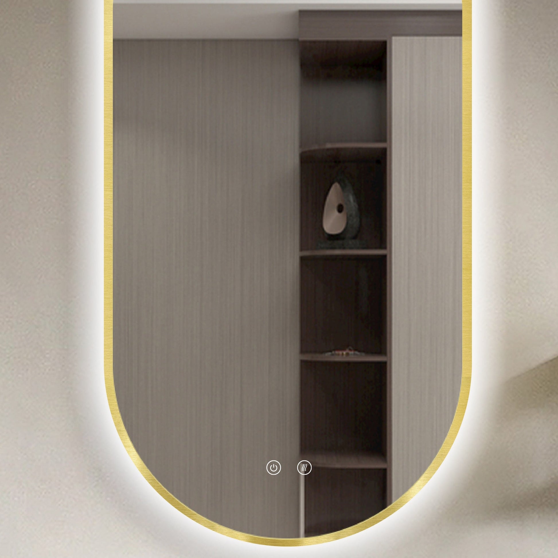 Zrcadlo LED Selene Gold & Black