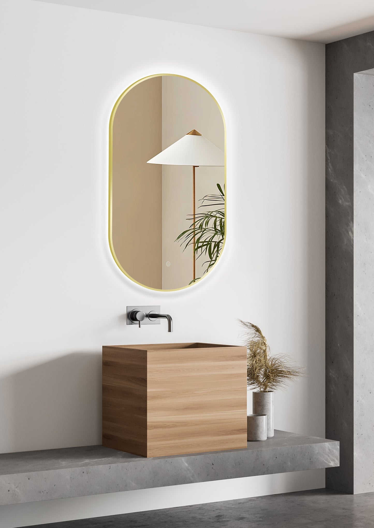LED zrcadlo Selene Black