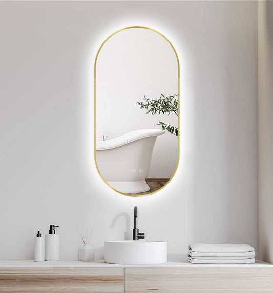 Zrcadlo LED Selene Gold & Black