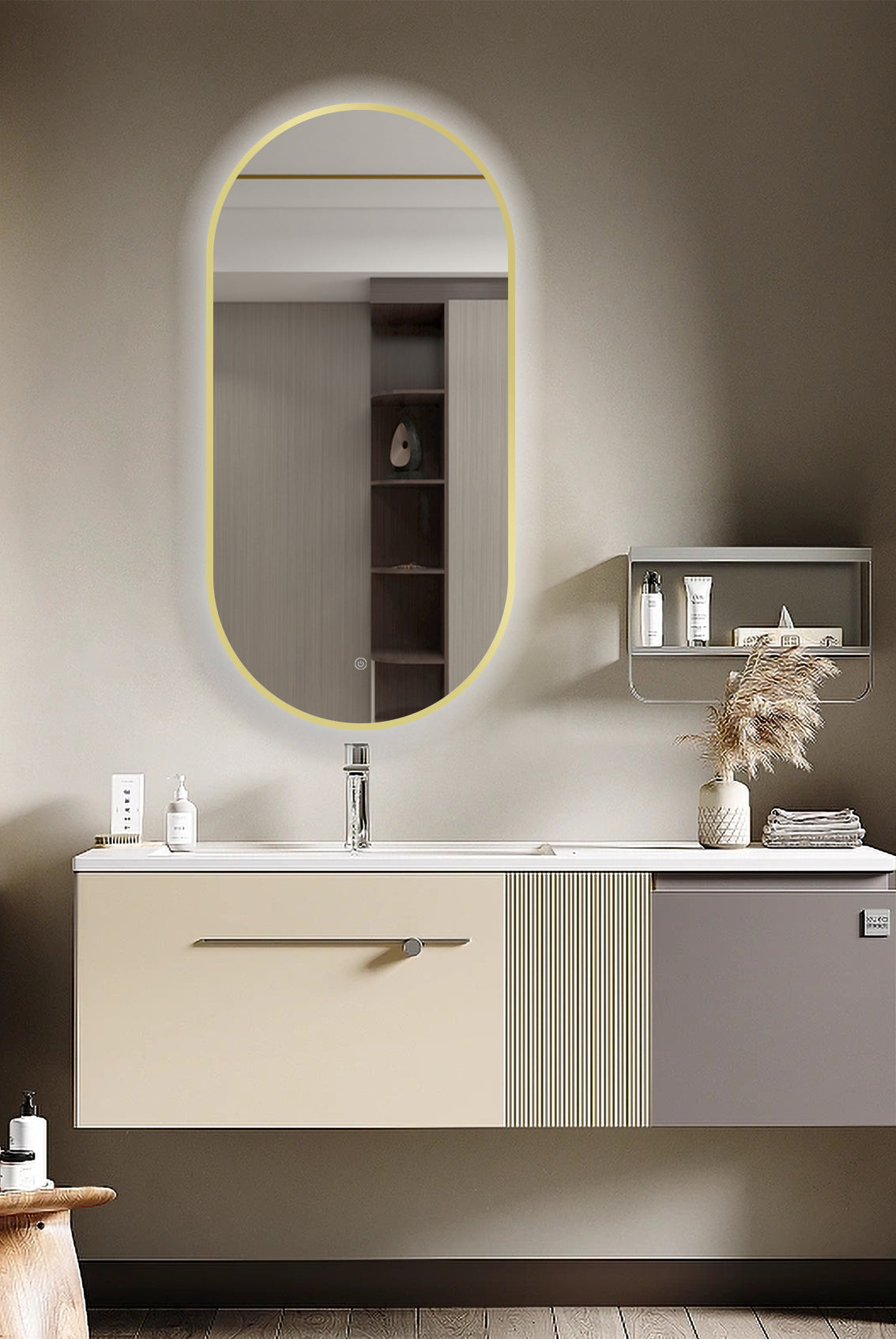 LED zrcadlo Selene Black