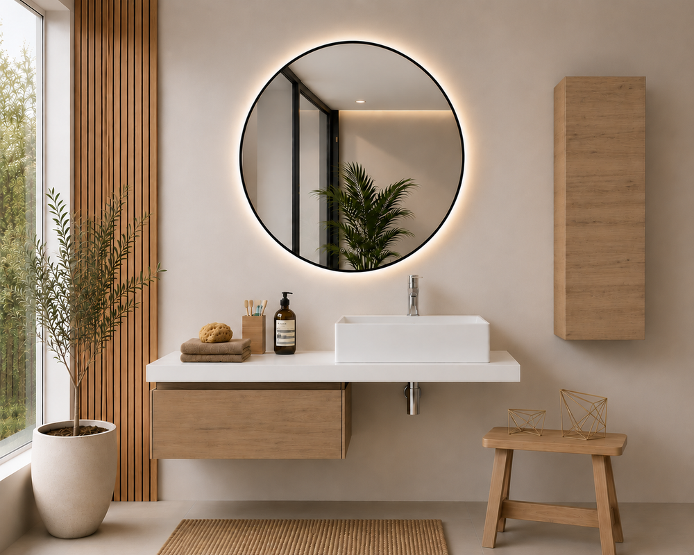 Koupelnový nábytek s modulem 60 cm v barvě step a deskou 120 cm SICILIA · Estepa